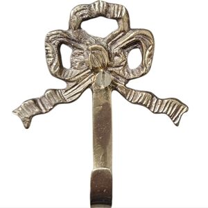 3" Vintage Brass Ribbon Wall Hook